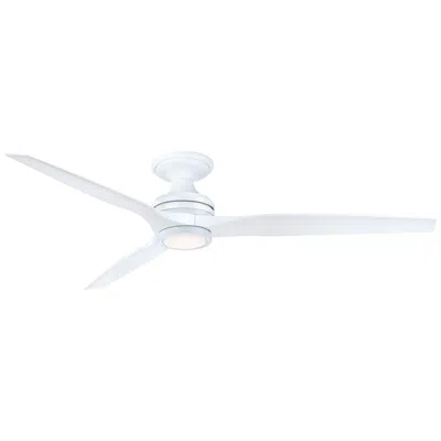 Fanimation Spitfire Dc Custom - 64 Inch Flush - Mw W/ Mw Blades, Light Kit