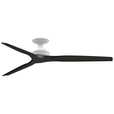 Fanimation Spitfire Dc Custom - 64 Inch Flush - Mw With Bl Blades