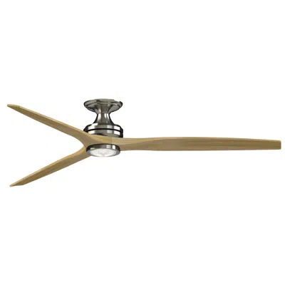Fanimation Spitfire Dc Custom 72 Inch Flush - Bn W/ Bl Blades & Bn Led Lk