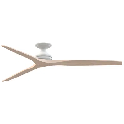Fanimation Spitfire Dc Custom - 72 Inch Flush - Mw With Ww Blades