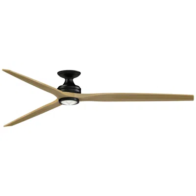 Fanimation Spitfire Dc Custom 84" Flush - Bl With N Blades W/ Light Kit