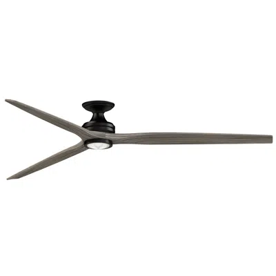 Fanimation Spitfire Dc Custom 84" Flush - Bl With We Blades & Light Kit