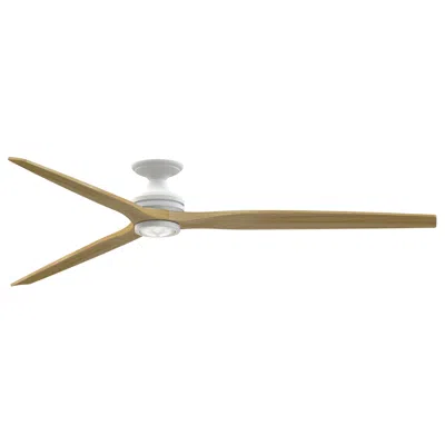 Fanimation Spitfire Dc Custom - 84 Inch Flush - Mw W/ N Blades & Light Kit
