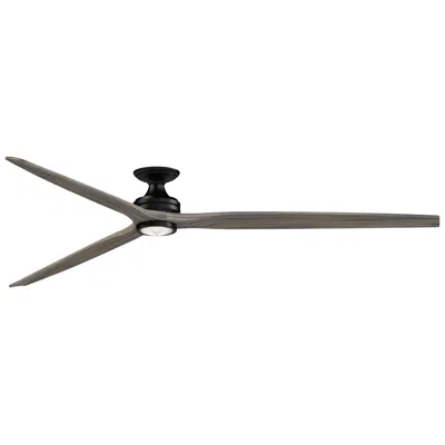 Fanimation Spitfire Dc Custom - 96" Flush - Bl With We Blades, Light Kit