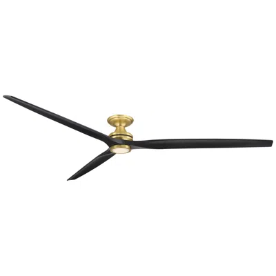 Fanimation Spitfire Dc Custom 96 Inch Flush - Bs With Bl Blades & Bs Led Lk