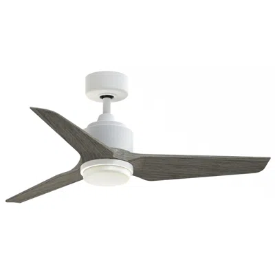 Fanimation Triaire Custom - 44 Inch - Mww With Wew Blades And Led Lk