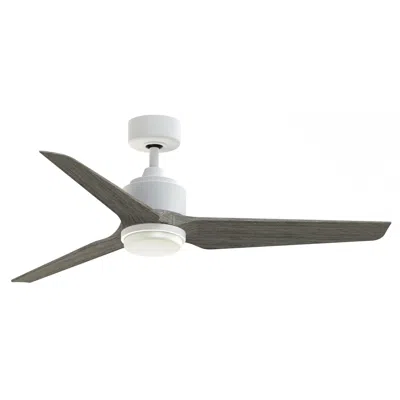 Fanimation Triaire Custom - 52 Inch - Mww With Wew Blades And Led Lk
