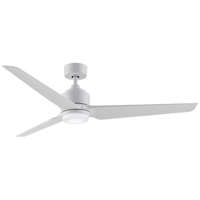 Fanimation Triaire Custom - 60 Inch - Mww With Mww Blades And Led Lk