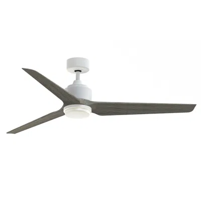 Fanimation Triaire Custom - 60 Inch - Mww With Wew Blades And Led Lk