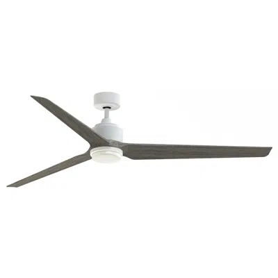 Fanimation Triaire Custom - 72 Inch - Mww With Wew Blades And Led Lk