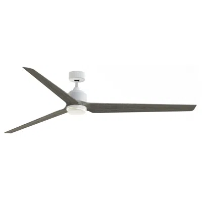 Fanimation Triaire Custom - 84 Inch - Mww With Wew Blades And Led Lk