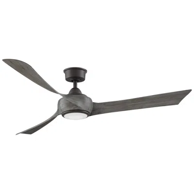 Fanimation Wrap Custom - 60 Inch - Gr With We Blades And Led Lk