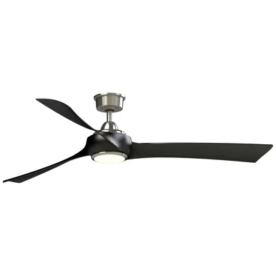 Fanimation Wrap Custom - 64 Inch - Bn With Bl Blades And Led Lk