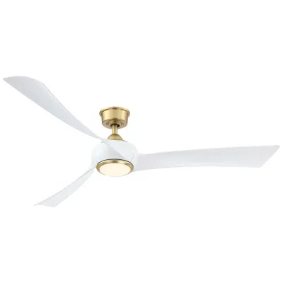 Fanimation Wrap Custom - 64 Inch - Bs With Mw Blades And Led Lk