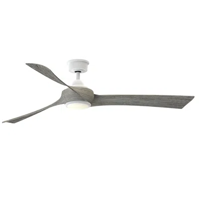 Fanimation Wrap Custom - 64 Inch - Mw With We Blades And Led Lk