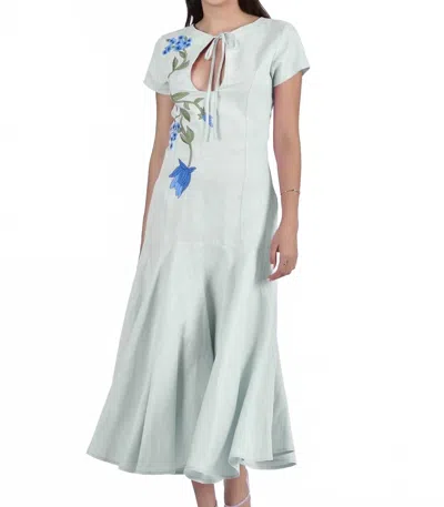 Fanm Mon Barbara Midi Dress In Mint Green In Blue
