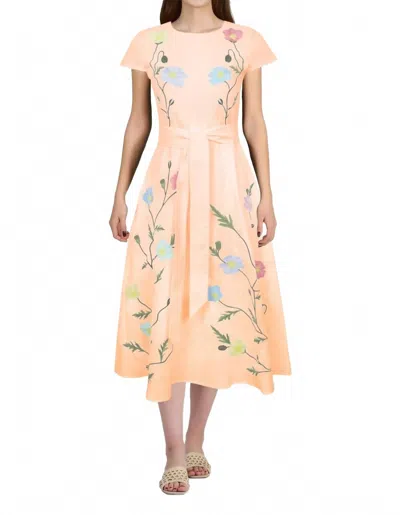 Fanm Mon Busayo Midi Dress In Light Peach In Neutral