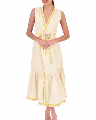 Fanm Mon Buttercup Wrap Dress In Light Yellow