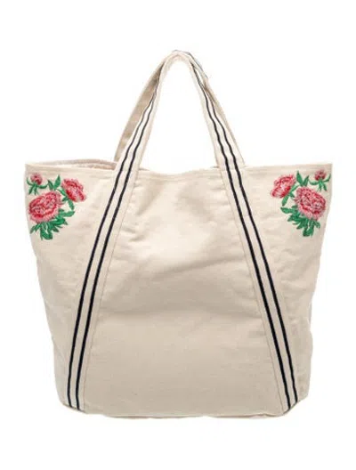 Pre-owned Fanm Mon Canvas Tote In Neutrals