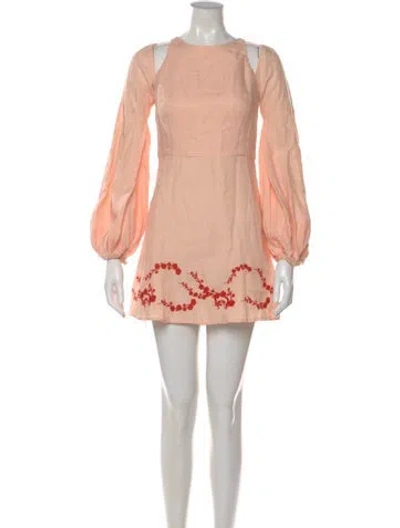 Pre-owned Fanm Mon Linen Mini Dress W/ Tags In Pink