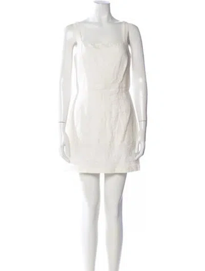 Pre-owned Fanm Mon Linen Mini Dress W/ Tags In White