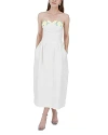 FANM MON LORR STRAPLESS EMBROIDERED DRESS