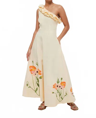 Fanm Mon Melisa Maxi Dress In Yellow In White