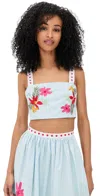 Fanm Mon Prag Top Light Blue In Blue