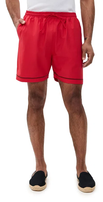 Fanm Mon Salim Drawstring Shorts Red