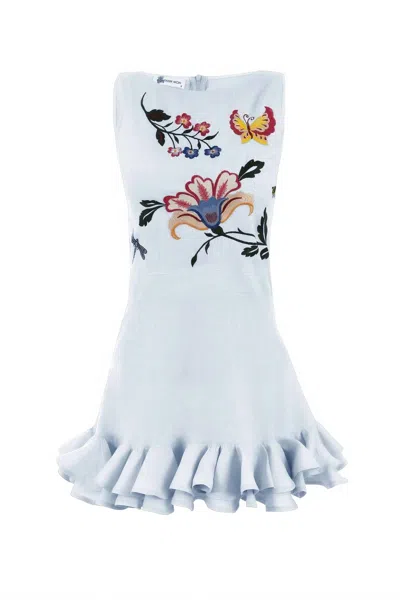 Fanm Mon Women's Flirt Dress In Light Blue