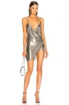 Fannie Schiavoni Stainless Steel Mesh Dress In Silver