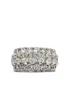 Fantasia By Deserio 14k White Gold Cubic Zirconia Eternity Ring In Metallic