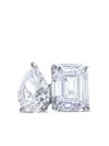 Fantasia By Deserio 14k White Gold Toi Et Moi Cubic Zirconia Ring In Metallic