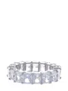 Fantasia By Deserio 14kt Gold Vermeil Eternity Band Ring In Silver