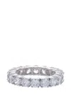 Fantasia By Deserio 14kt Gold Vermeil Eternity Band Ring In Silver
