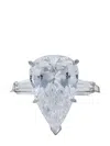 Fantasia By Deserio 14kt Gold Vermeil Pear Ring In Silver