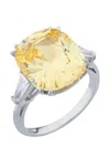 Fantasia By Deserio 14kt White Gold Cushion Ring In 银色
