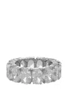 Fantasia By Deserio 14kt White Gold Eternity Ring In Silver