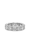 Fantasia By Deserio 14kt White Gold Eternity Ring In Silver