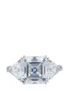 Fantasia By Deserio 14kt White Gold Simulated-diamond Ring In Silver