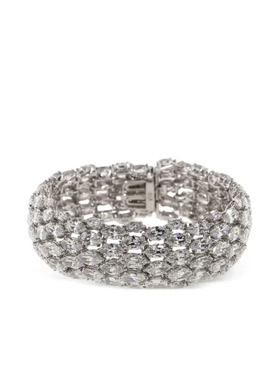 Fantasia By Deserio Baguette-cut Marquise Bracelet In Metallic