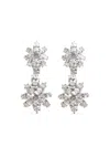 Fantasia By Deserio Cluster Flower Earrings In Silver