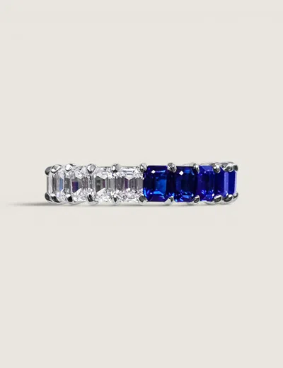 Fantasia By Deserio Contrast Eternity Band (4.6 Tcw) In Multi