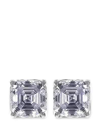 Fantasia By Deserio Cubic Zirconia Clip-on Earrings In Metallic