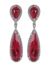 Fantasia By Deserio Embellished Teardrop Earrings In Red