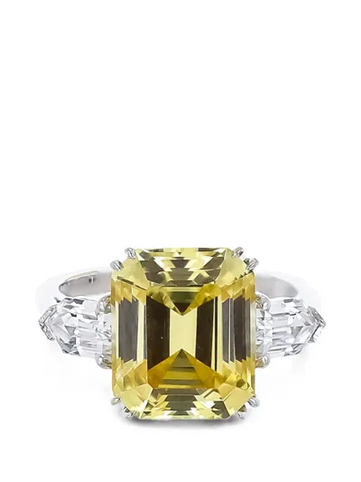 Fantasia By Deserio Emerald-cut Ring In Metallic