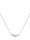 Fantasia By Deserio Graduated Five Stone Necklace In Silver