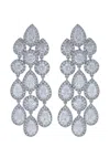 Fantasia By Deserio Pear Chandelier Earrings In White