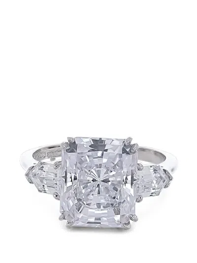 Fantasia By Deserio Radiant-cut Ring In Red