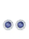 Fantasia By Deserio Round Blue Surrounding Stud Earrings In Multi